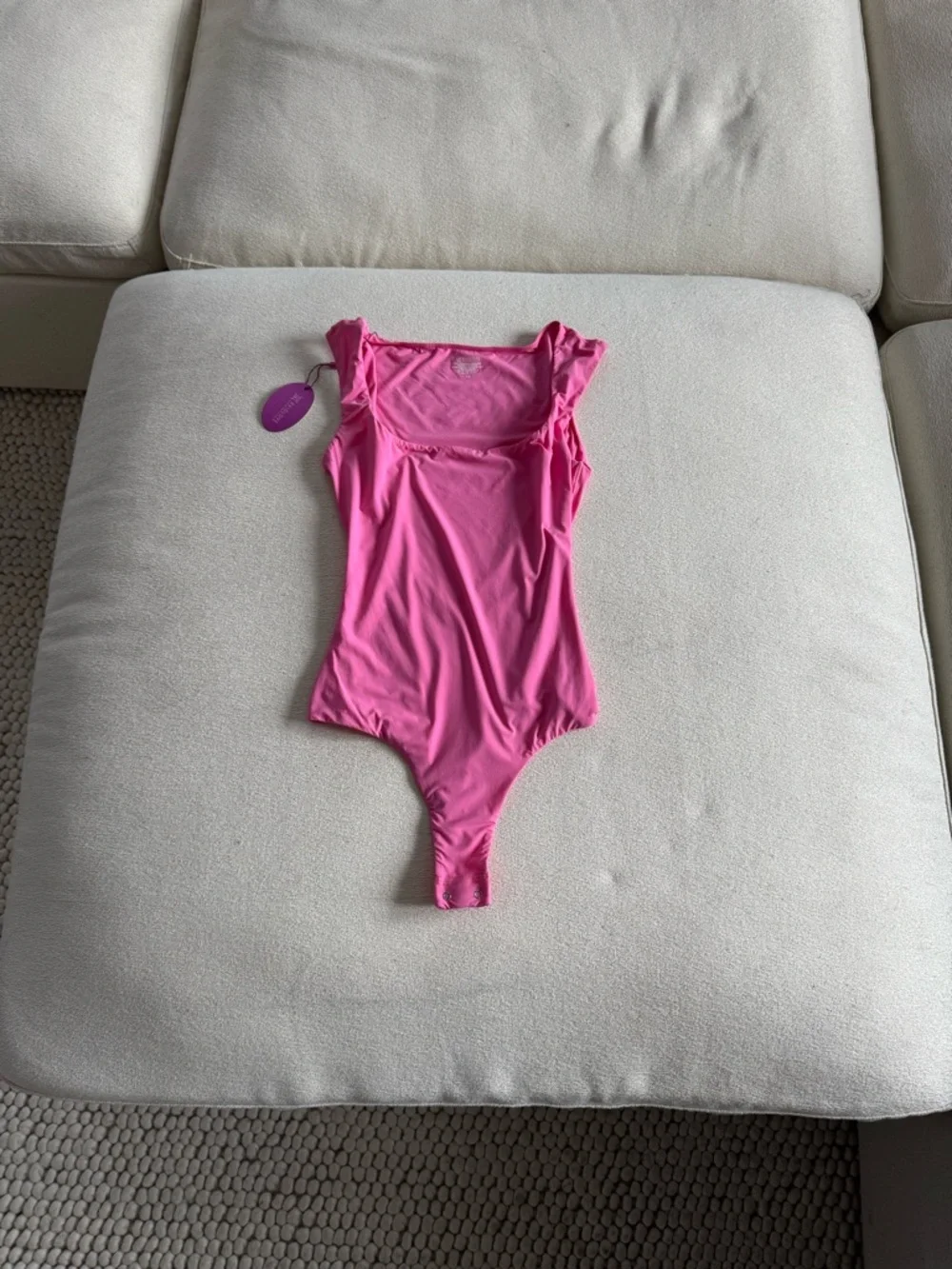 NWT Pink Square Neck Bodysuit XS | Double Lined | Snatched Fit 💕 - Picture 6 of 6